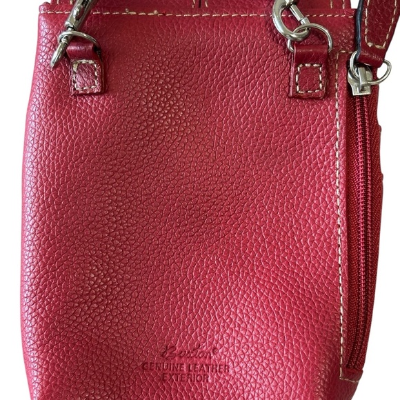 Buxton Genuine Leather Crossbody Mini Bag Wallet Purse Red Removable strap NWT - Picture 4 of 9